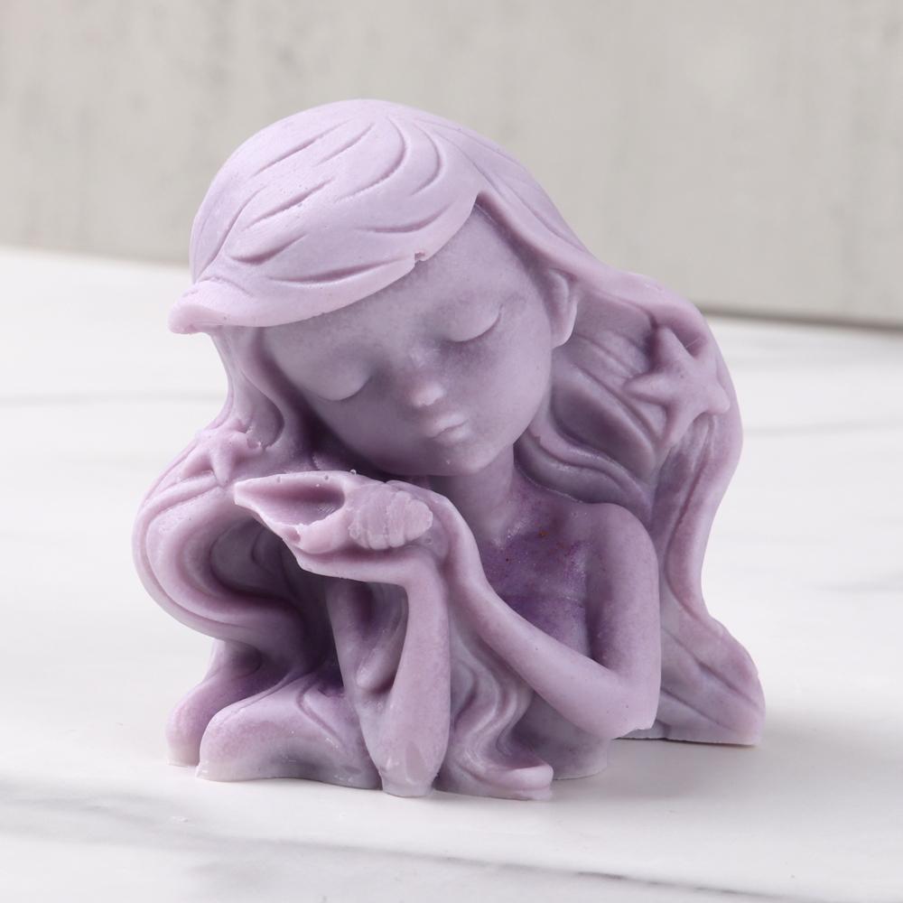 Princess Dolls Series Gypsum Mold Cute Girl Portrait Candle Making Handmade Soap Resin Epoxy Silicone Mould Girls Birthday Gifts