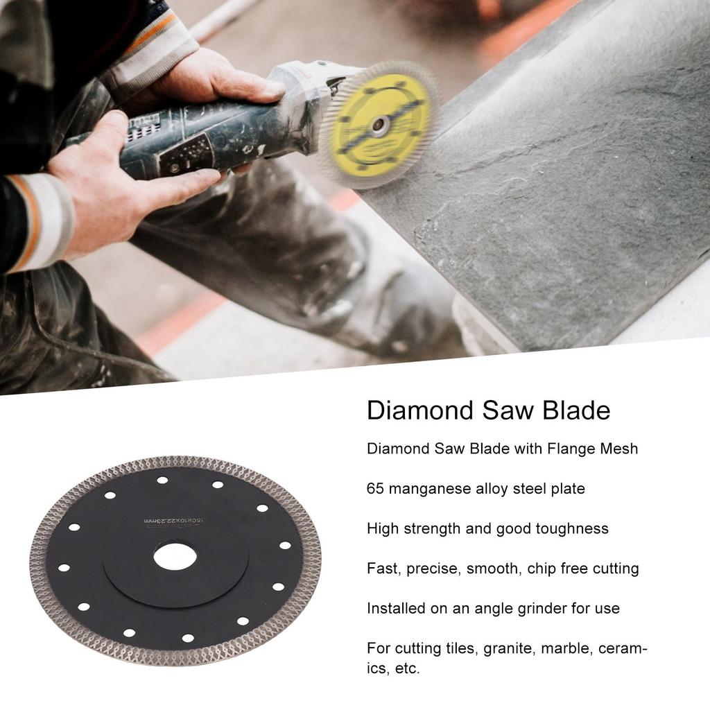 Circular   Saw Blade with Flange Mesh Angle Grinder Cutting Wheel for Marble Tile