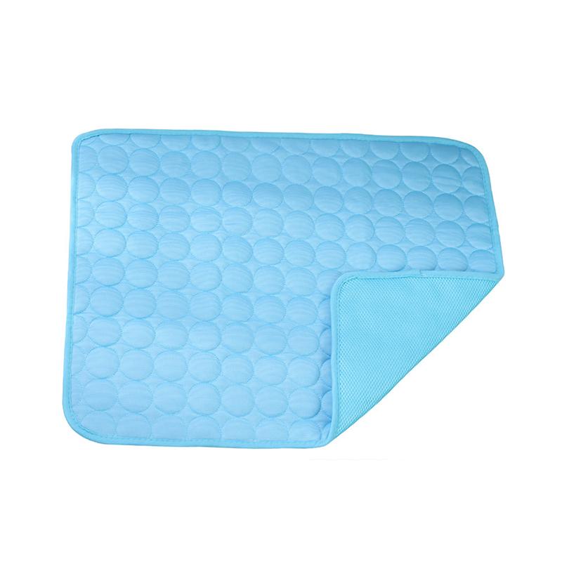 

Охлаждающий коврик для домашних животных, кошачий коврик для сна Cool Ice Silk влагостойкий матрас, подушка, летняя холодная кровать для маленьких животных, 5 размеров M 50x40cm