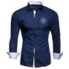 Designer Spring Summer Men's Casual Cotton Linen Solid Color Long Sleeve Shirts Loose Shirts