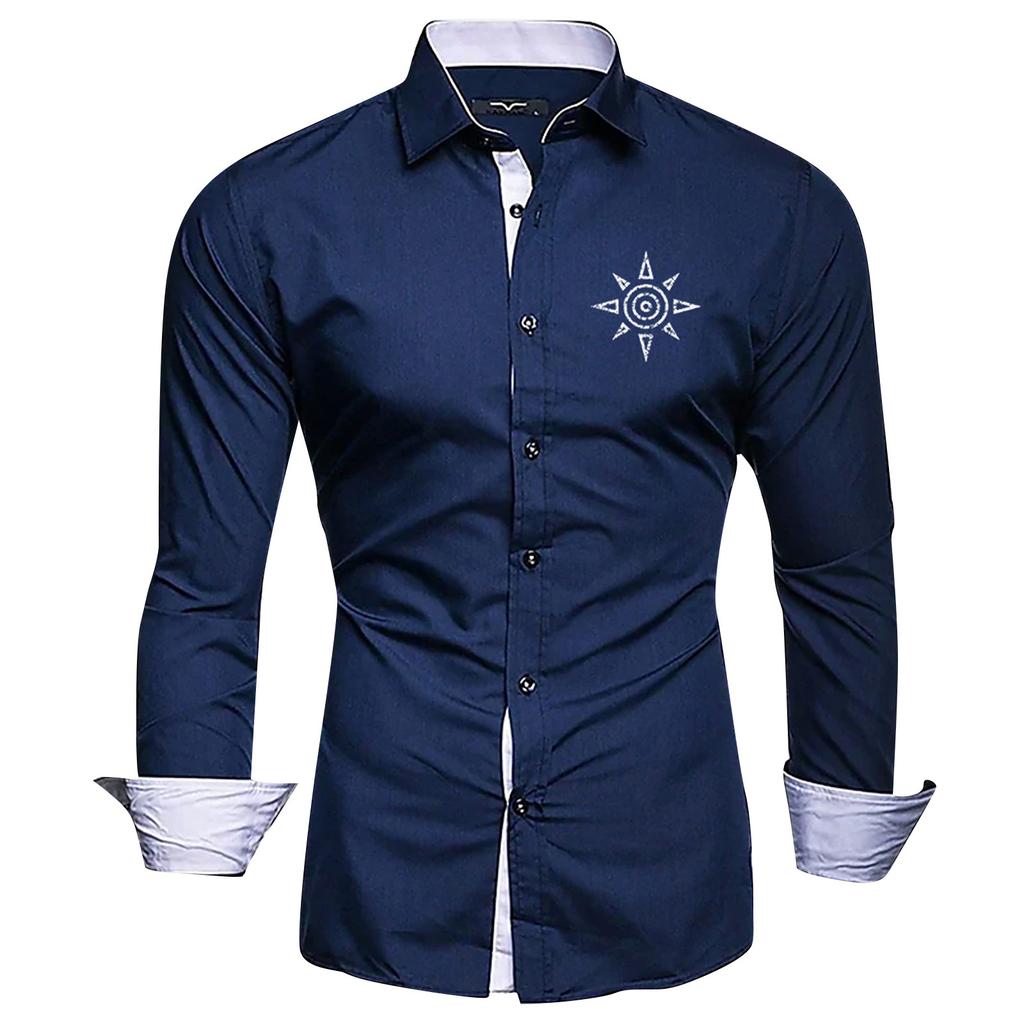Designer Spring Summer Men's Casual Cotton Linen Solid Color Long Sleeve Shirts Loose Shirts