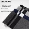 Limii Men's Striped Anti-Odor Breathable Mid-Calf Socks