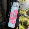 1PC Happy Valentines Day Text Print 750ml Color Plastic Sports Water Bottle Leakproof Flip Straw Lid Suitable for Sports Office Home Use
