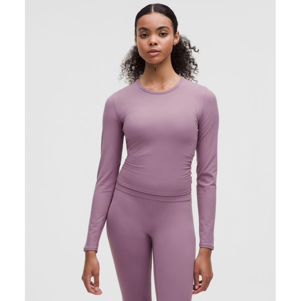 

Lululemon Рубашка с длинными рукавами All It Takes Back Twist Ribbed Lavender Lux 8