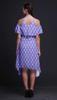 Bimba Block Print Cold Shoulder Women Swing Tunic Flutter Sleeve Midi