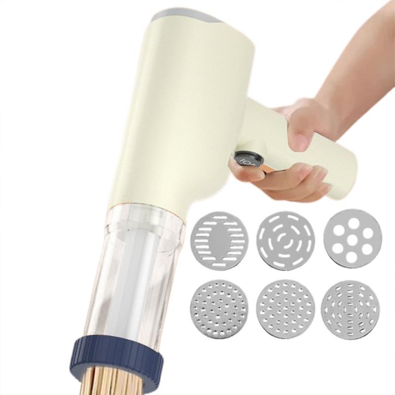 Electric Pasta Maker Machine Rechargeable Noodle Maker Cutter Automatic Electric Noodle Press Noodle Cutter With 6 Different