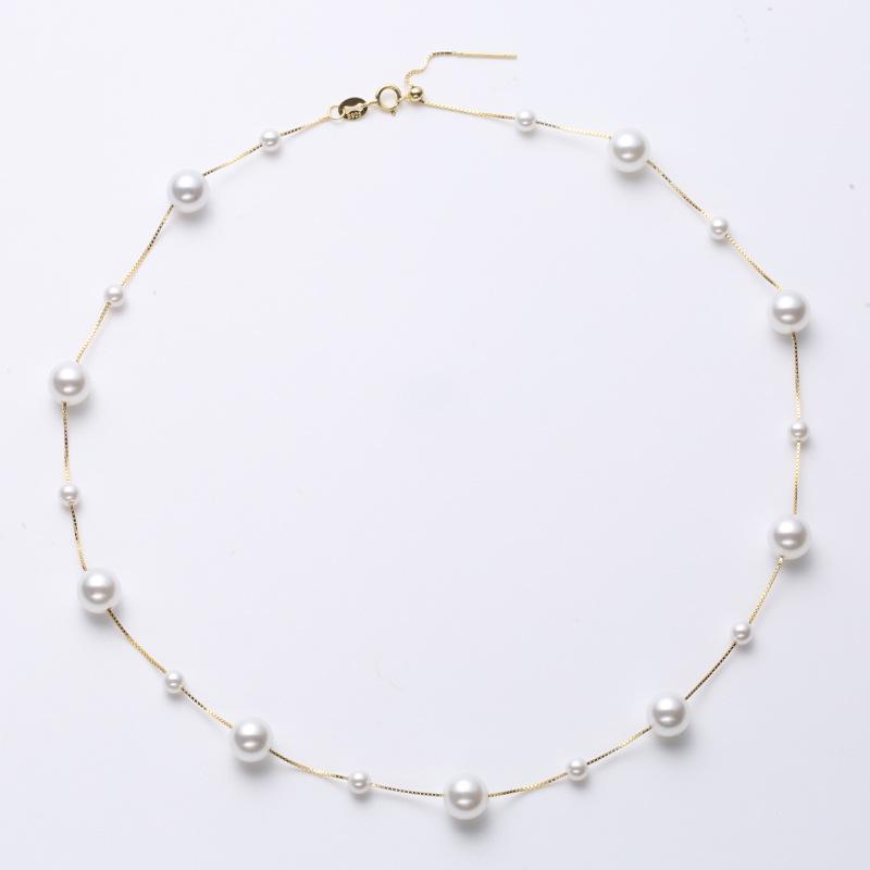 

Shijia 2024 Trendy Long Layered Pearl Choker Necklace for Women - Autumn/Winter High-End Style