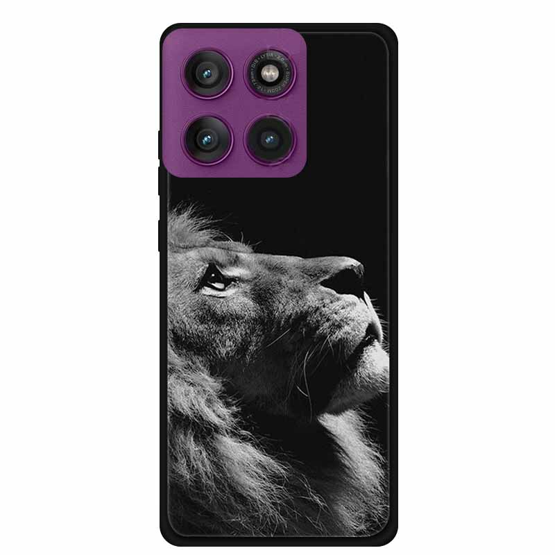 For Motorola Edge 60 Pro 5G Case Edge60 Pro Phone Case Tiger Black Silicone Soft Back Cover For Motorola Edge 60 Pro Case Coque