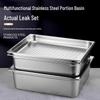 Handon GN 2/1 Extra Thick Stainless Steel Triple Compartment Food Pan