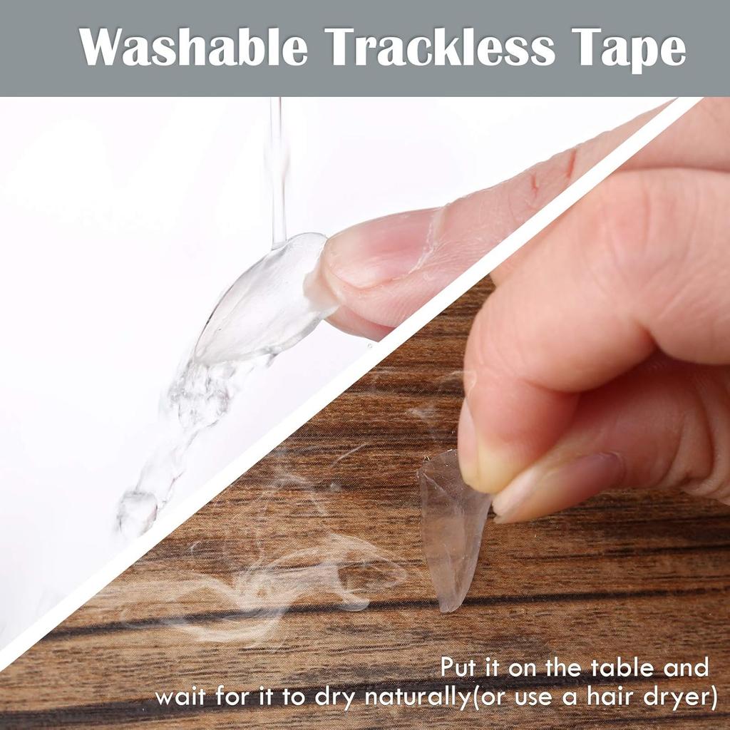 Zonon 280 Pieces Double Sided Sticky Dot Stickers Adhesive Squares Removable Circle Square Putty No Trace Clear Sticky Tack Waterproof Mounting Putty