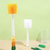 Versatile Household Cup Brush Bottle Brush Kitchen Groove Cleaning Tool Long Handle Brush 5 In 1 Cleaning Set Green