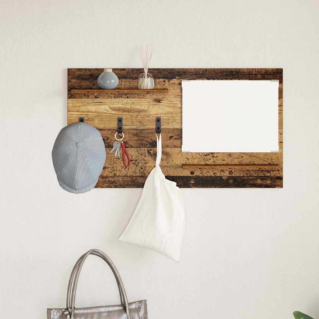 Wall Mounted Nightstand Reclaimed Wood Look 90 x 10 x 50 cm Engineered Wood