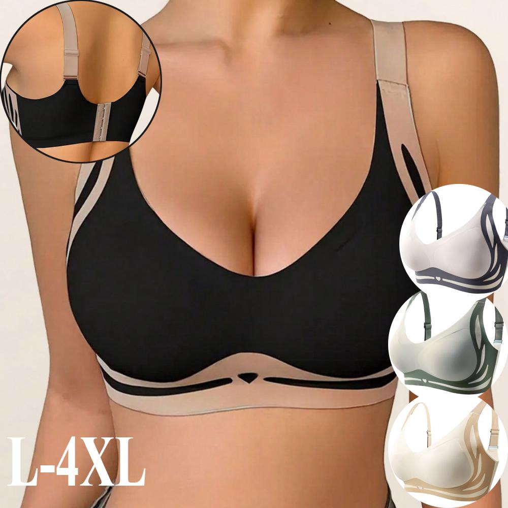 L-4XL PLUS Dame Push-up BH Sømløs Trådløs BH Stor Størrelse Undertøy