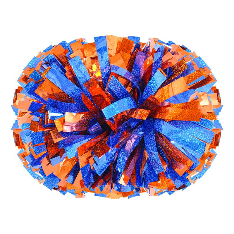Colorful Laser Cheerleading Pom Poms with Baton Handle for Team Spirit Sports Dance Cheering Kids Adults