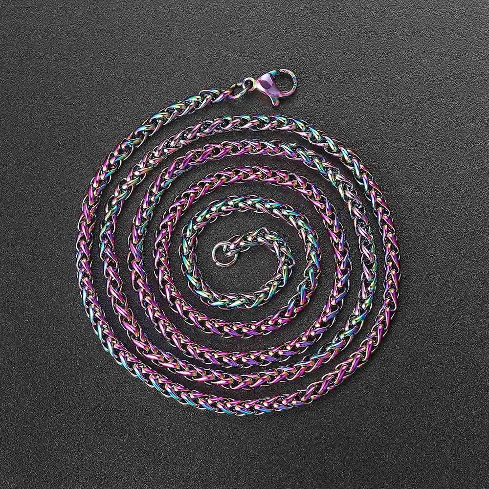 

Franco Chain For Men Boys Minimalist Stainless Steel Necklace Women Daily Wear Hip Hop Jewelry Gifts Width 3mm Length 60cm C024 60cm