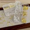 6 Grids/Box Mix Gold Silver Mini Forks Spoons Tableware Alloy Nail Art  Decorations Manicure Cure Charms Accessories