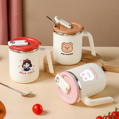 304 Stainless Steel Double-Layer Anti-Scalding Thermos Cup Home Office Dormitory With Lid Coffee Cup Tea Cup Gift