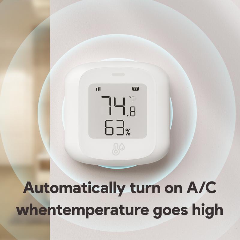 ZigBee / WIFI Temperature  Humidity Sensor For Tuya LED Screen  Smart Linkage Thermo-hygrome Voice Control For Google Home Alexa