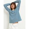 T-shirt da donna a maniche lunghe minimalista, tessuto morbido di alta qualità, silhouette ampia e squadrata per il comfort di tutto il giorno