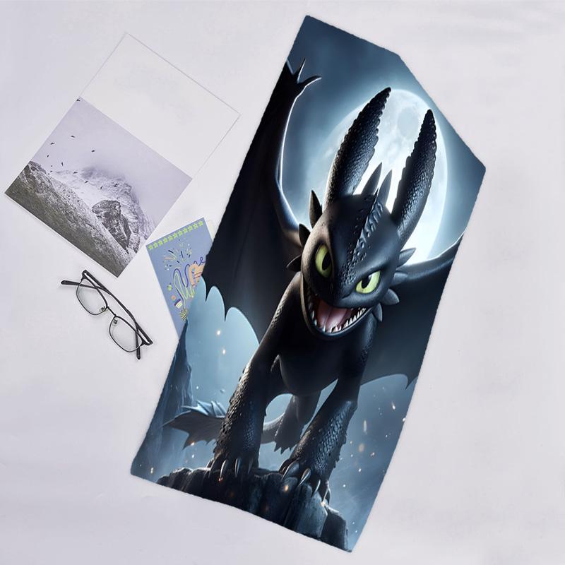 1pc Toothless2 Beach Towel, Beach and Seaside Swimming Pool Equipment, Fashion Pattern, Rectangular, Travel Essentials