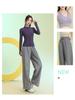 Damen Slim-Fit Atmungsaktiver Badmintonanzug - Herbst/Winter Schnelltrocknendes Sportbekleidungsset mit Reißverschluss und langen Ärmeln