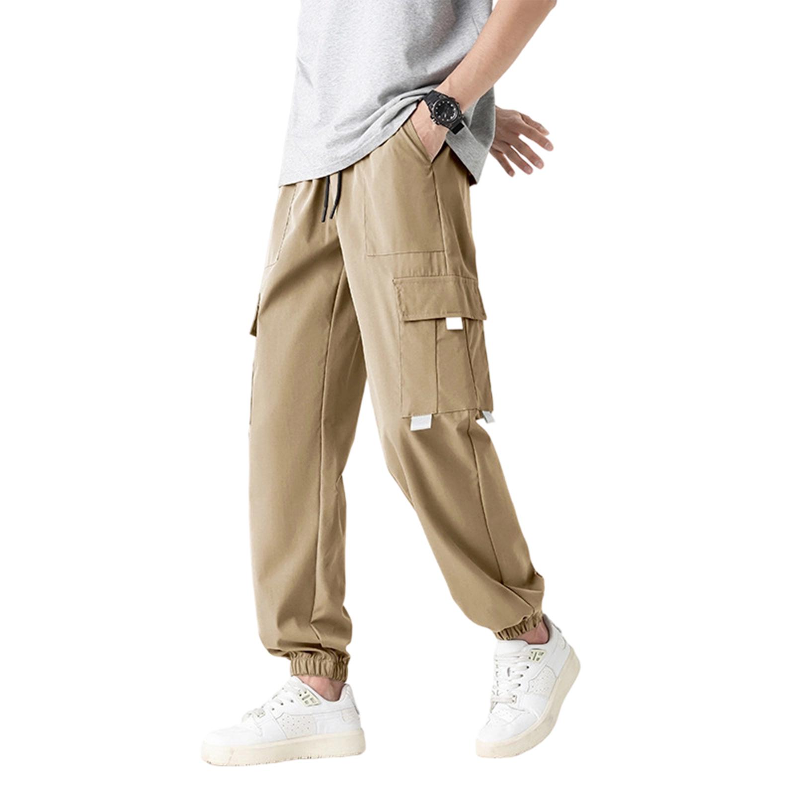 

Мужские Уличные Повседневные Спортивные Свободные Прямые Цилиндрические Брюки XL хаки