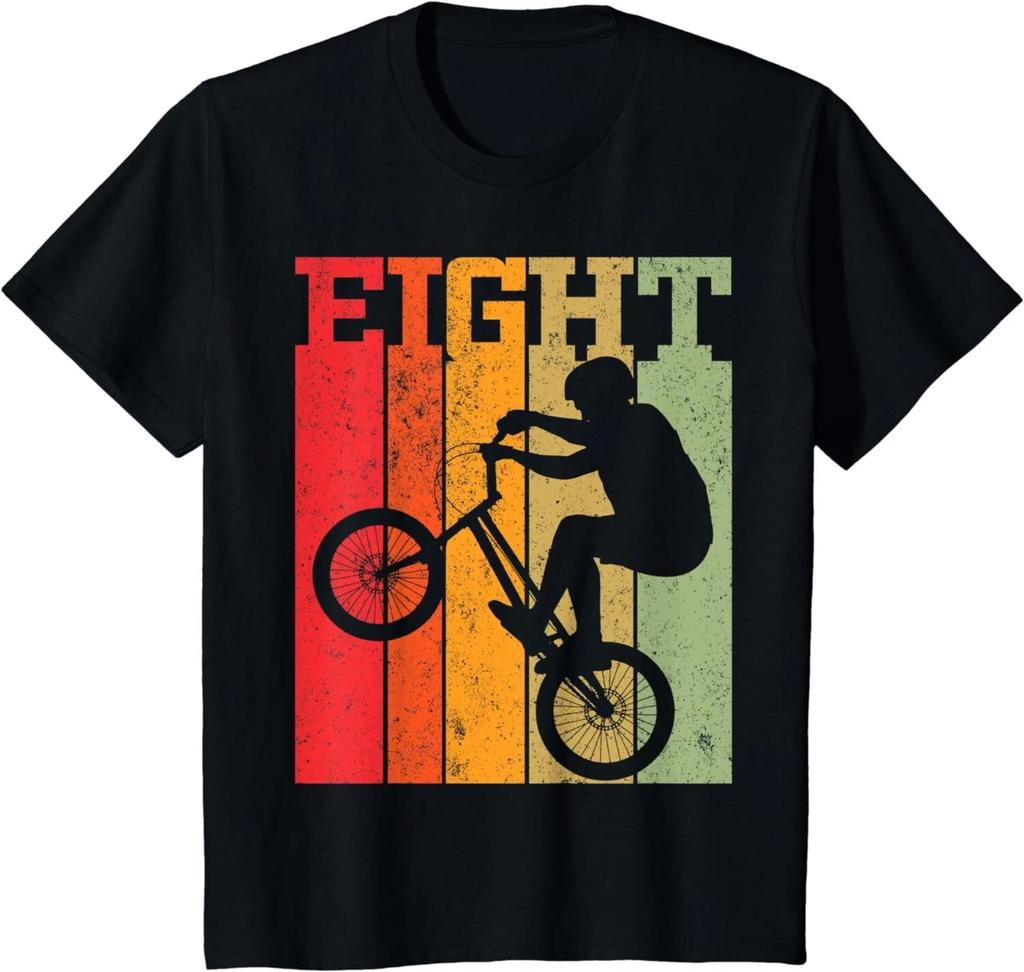 8th Birthday Boys 8 Year Old Eight BMX Bike racing bicycle Unisex T-Shirt