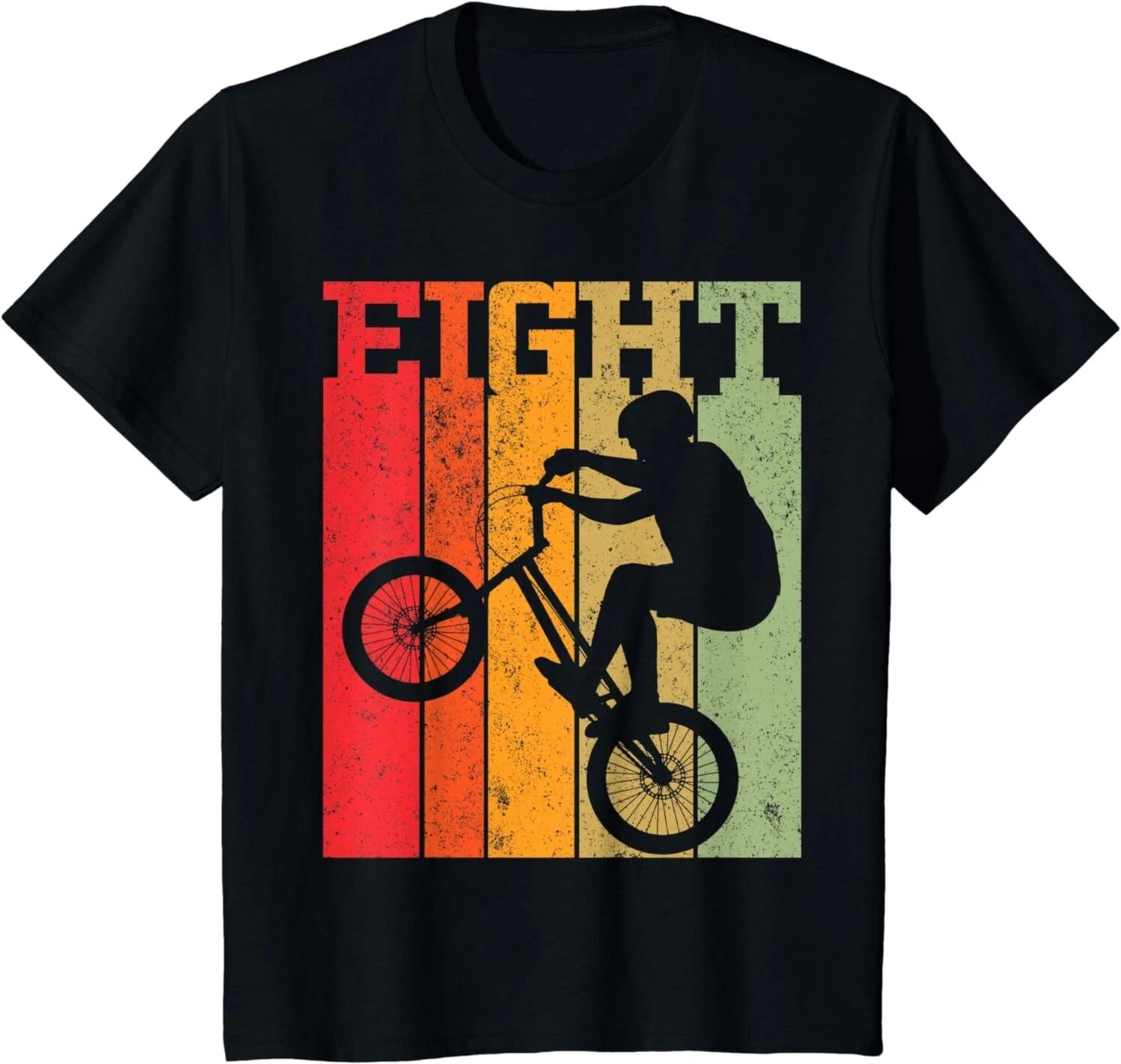 

8th Birthday Boys 8 Year Old Eight BMX Bike racing bicycle Unisex T-Shirt 4XL