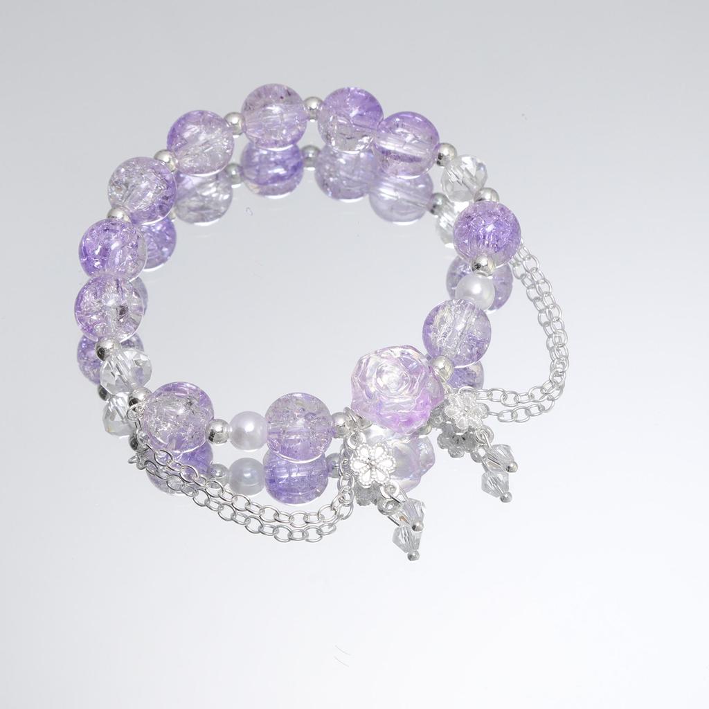Mori Style Mermaid Crystal Bracelet - Sweet, Versatile Design for Women, Students, and Best Friends.