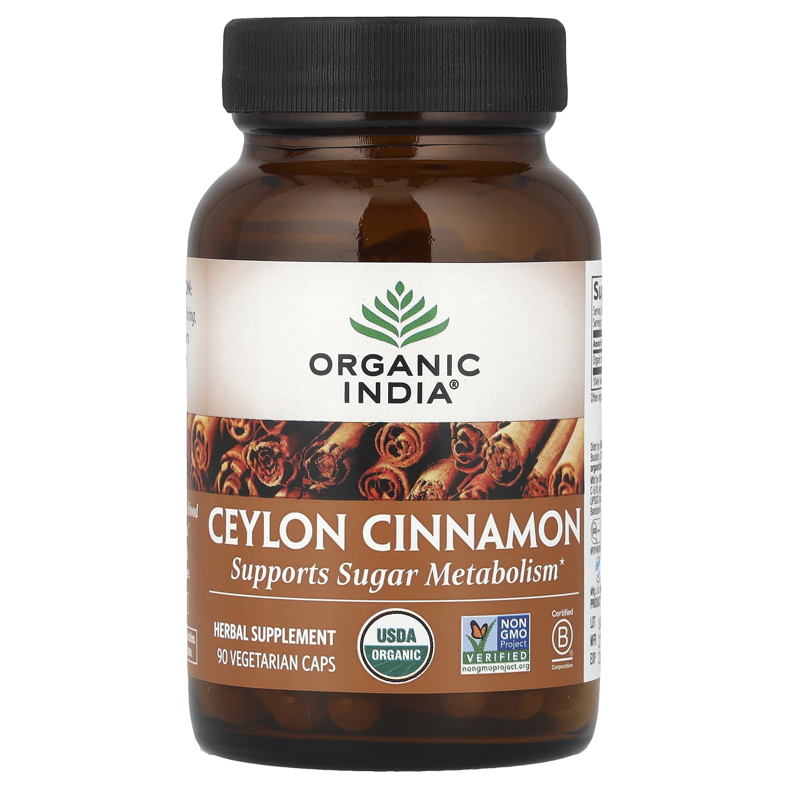 

Ceylon Cinnamon, Veggie Capsules 90 (325Mg per Capsule)
