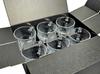 Glasses, mugs with handles for coffee and tea LUXITO STRIPS 360ml, set of 6