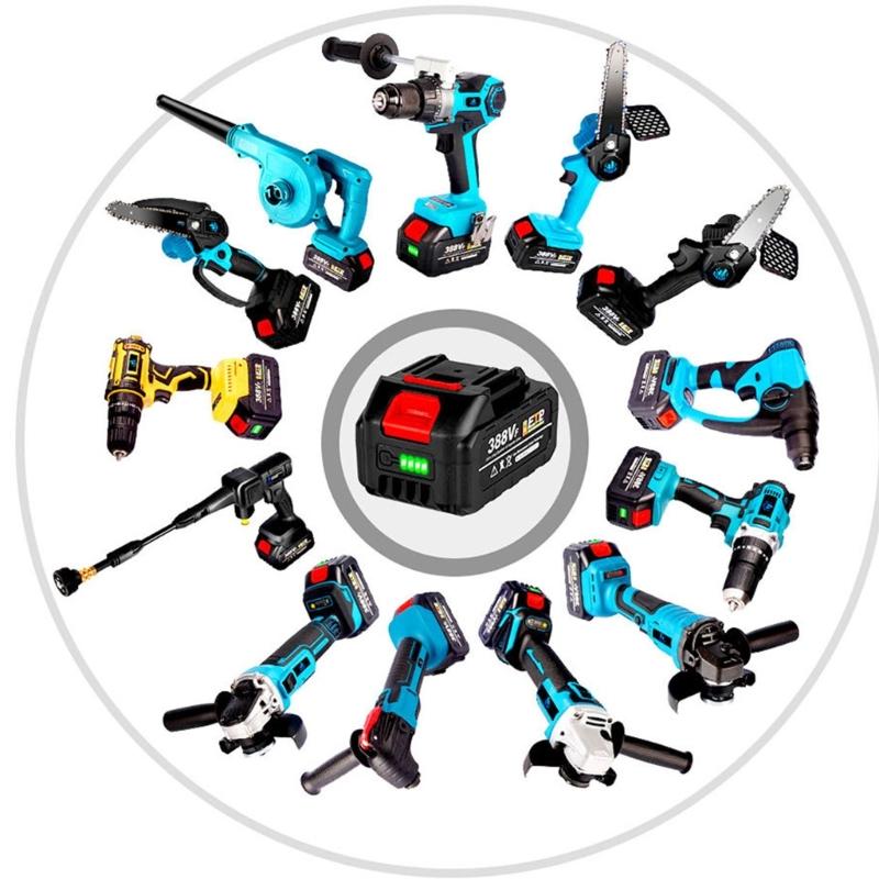 Batterieaufbewahrungskoffer aus Kunststoff Geeignet für Werkzeug 10/15/20 Zellen ABS-Gehäuse mit LED-Leistungsanzeige