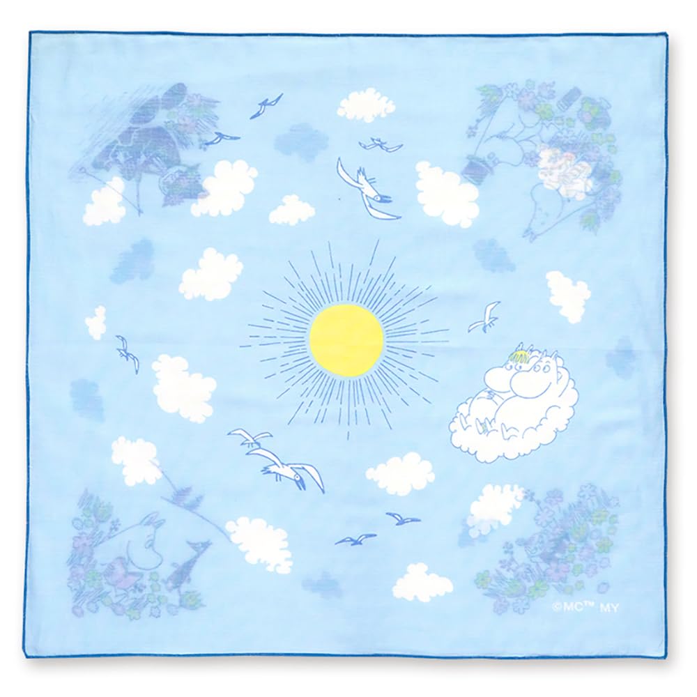 

JIKAN STYLE Муми-тролль Ланч-лента Солнечный 48 x 48 05933 Ткань/Обертка для бенто, 100% хлопок, Яблоко, Оранжевый, Лес, Горошек, Дождь, Полоска, День, Ок.. см, (Солнечный синий