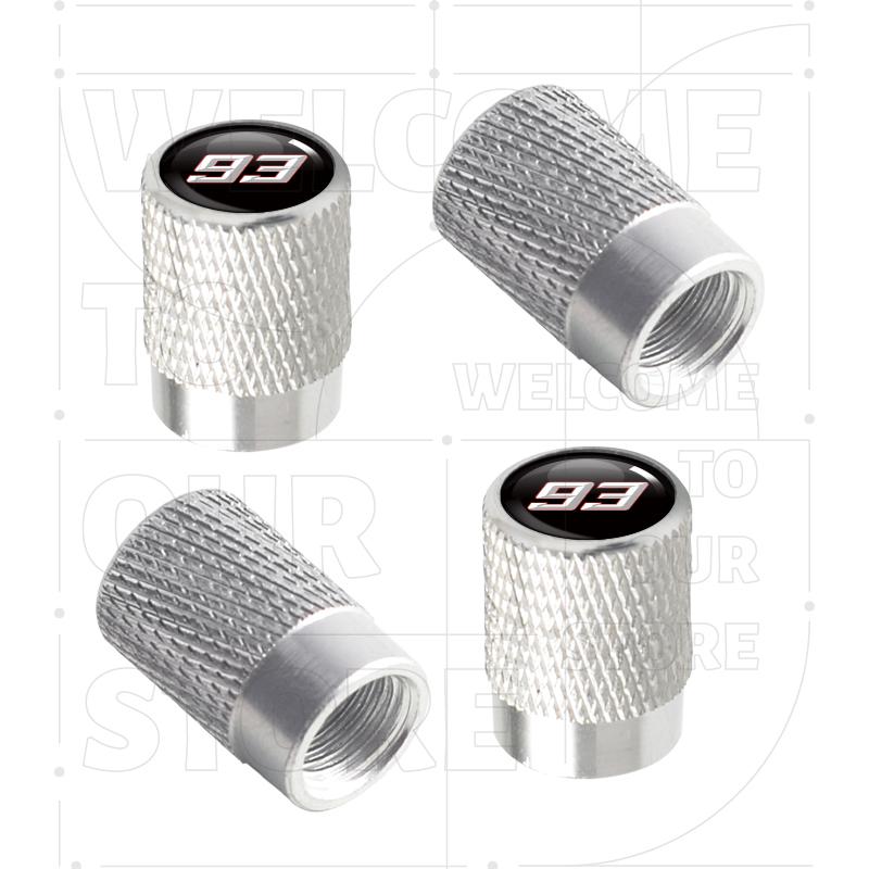 

For No. 93 46 MotoGP Yamaha Ducati LOGO 4pcs Motorcycle Car Wheel Tire Valve Aluminum Caps Tyre Stem Covers Airdust Waterproof (as the picture,1set)