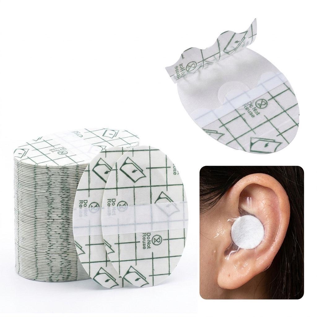 Waterproof Ear Covers for Adults & Kids: Protects Ears from Water During Washing, Bathing, & Swimming with Ear Plugs.