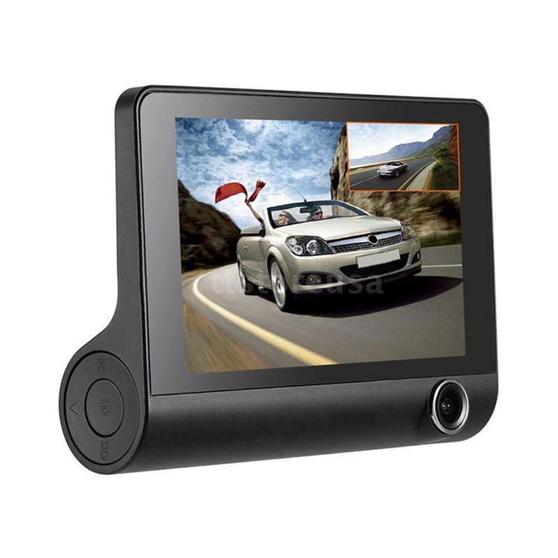 Car Black Box 4.0 Inch IPS Screen 3 Lens Dual Lens Car Video Recorder DVR Car Camera Dash Cam with Rearview Camera