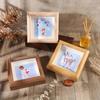1pc Mini Hollow Picture Frame, Square Inch Mini Picture Frame, Table, DIY Specimen Frame Mounting, Wooden Picture Frame