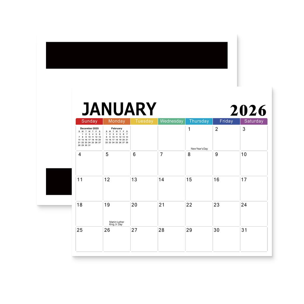 Refrigerator Magnets Calendar 2026 English Calendar 18 Month Magnetic Refrigerator Sticker Agenda Planner To Do List Home Decor