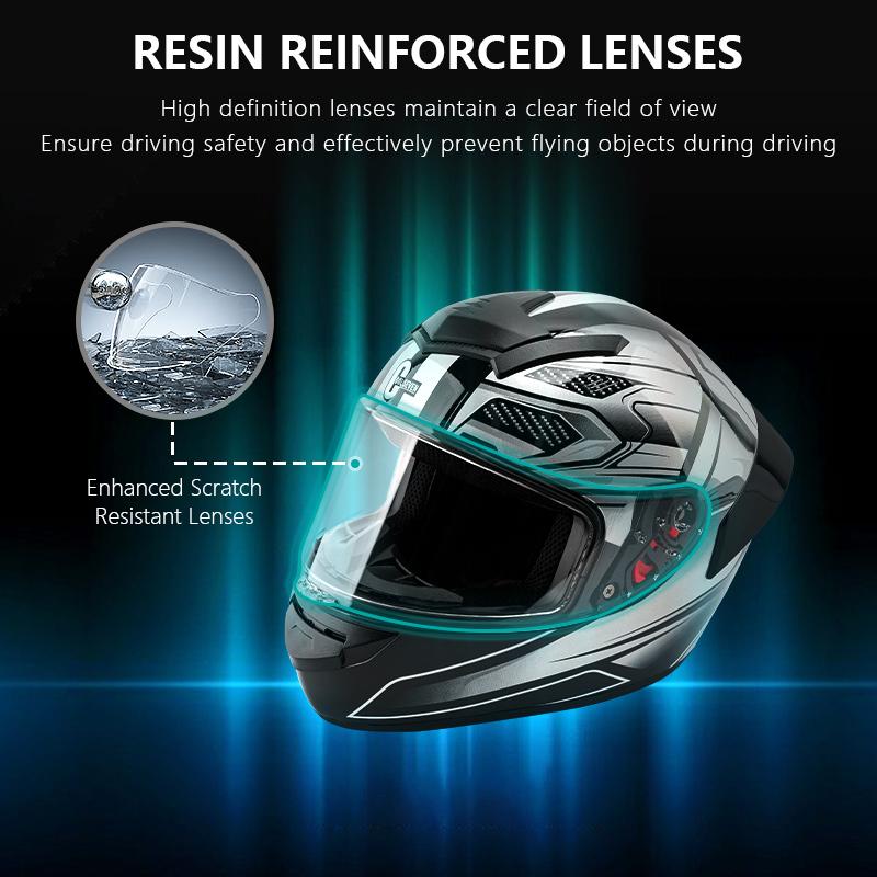High Quality Full Face Motorcycle Helmet DOT Approved Helmets Four Seasons Summer Personality Locomotive Big Tail Unisex Helmet