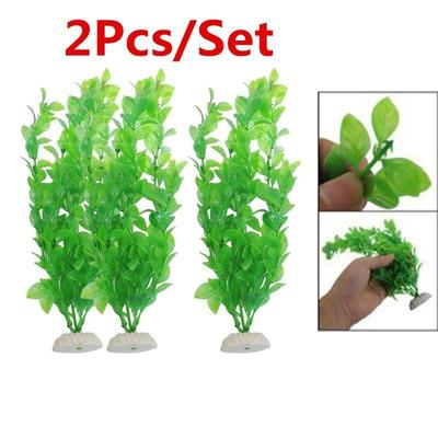 Plastic Aquarium Decorations Green Artificial Plastic Plant Grass for Fish Tank Aquarium Ornament Decor  Pet Fish Supplies