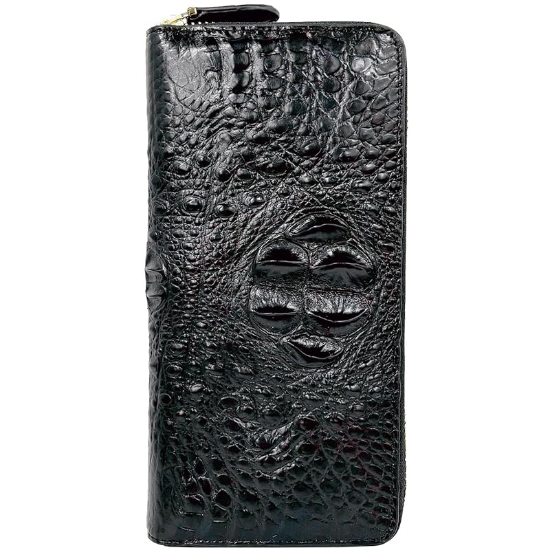

[Berkut] black crocodile hornback long wallet men s ladies genuine crocodile long wallet genuine leather Genuine leather leather crocodile crocodile