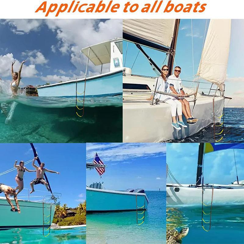 Inflatable Boat Soft Boarding Ladder Kayak Climbing Rope.