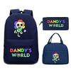 New Dandy's world game merchandise personalized printing primary and secondary school schoolbag three-piece set