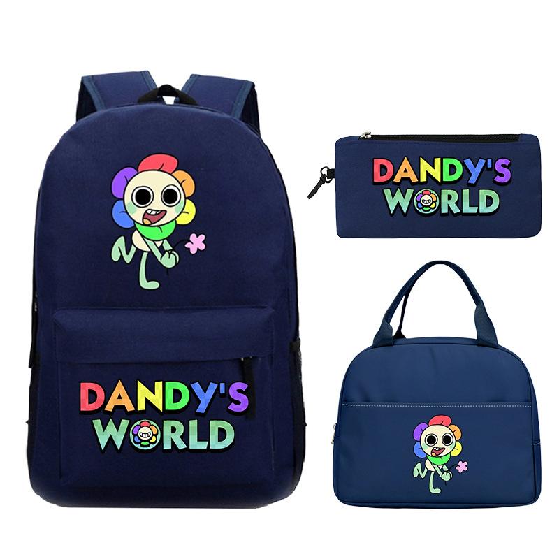 New Dandy's world game merchandise personalized printing primary and secondary school schoolbag three-piece set