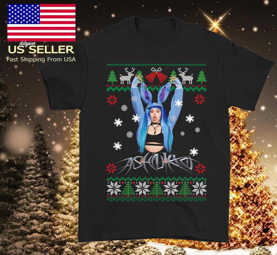 Ashnikko Christmas bunny T-shirt black Unisex all sizes S to 5XL Unisex T-Shirt M