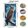 Diy Diamond Painting Animal Owl Full Square Round Drill Jewelry Cross Stitch Mosaic Embroidery Kits Pure Handmade Arts Picture Wall Decor