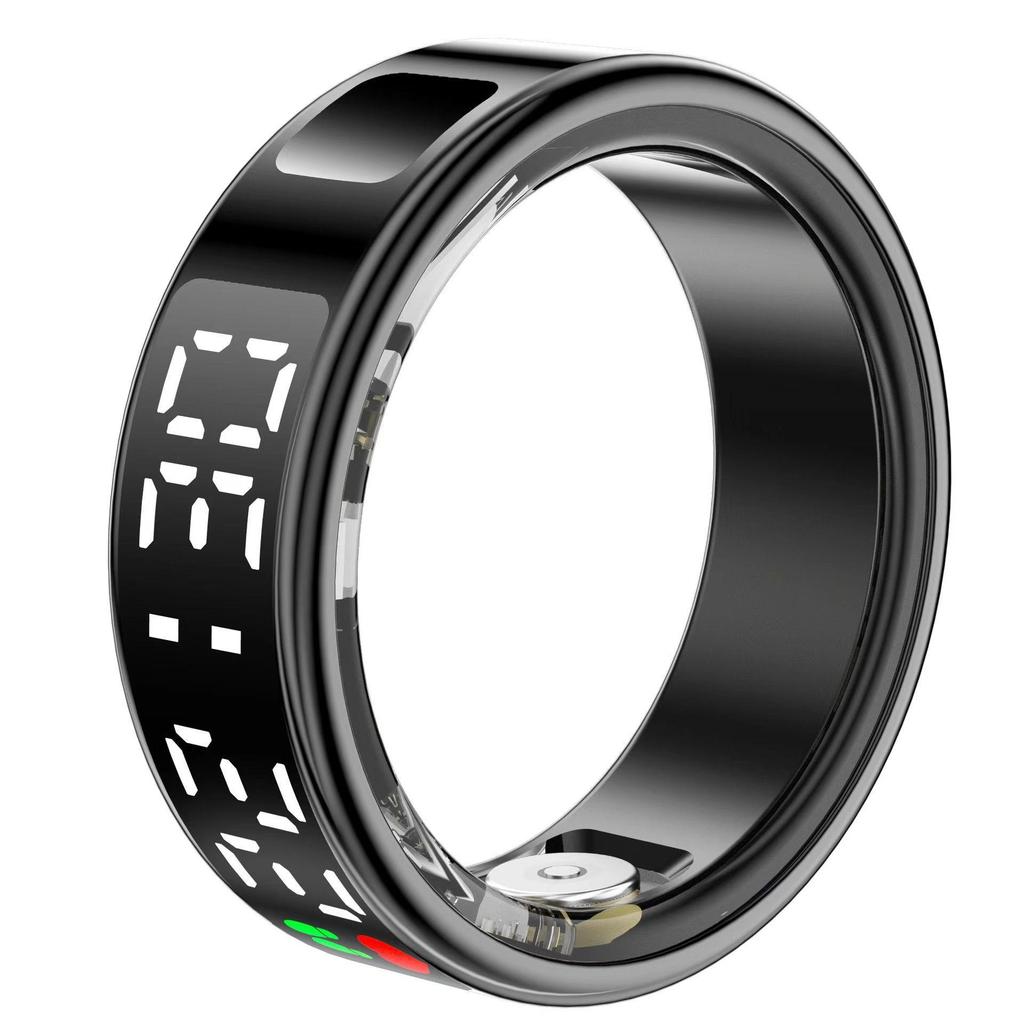 Smart Ring with Touchscreen: Monitors Heart Rate, Blood Oxygen, Sleep, and Page Turning