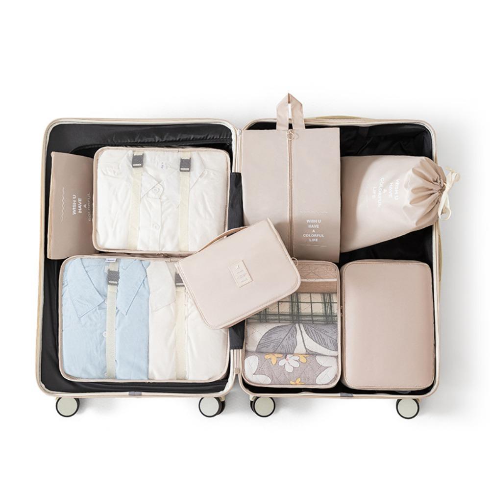 8Pcs Foldable Travel Organizer Set Large Capacity Luggage Storage Bags Portable Wardrobe  Underwear