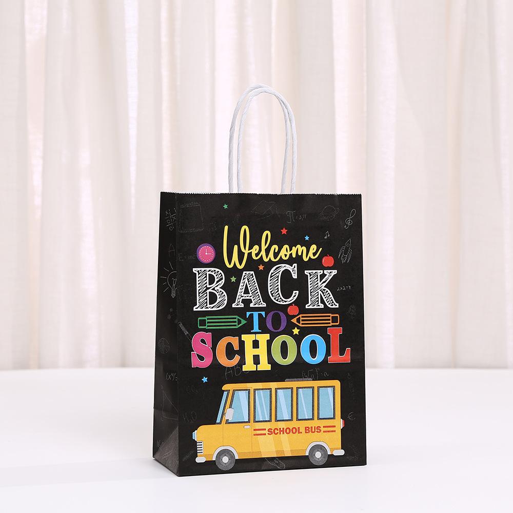 StoBag Back to School Papiergeschenktüten für Süßigkeiten Geschenkverpackungstaschen Lehrer Wertschätzung Partyzubehör Kinder Schreibwaren Geburtstag