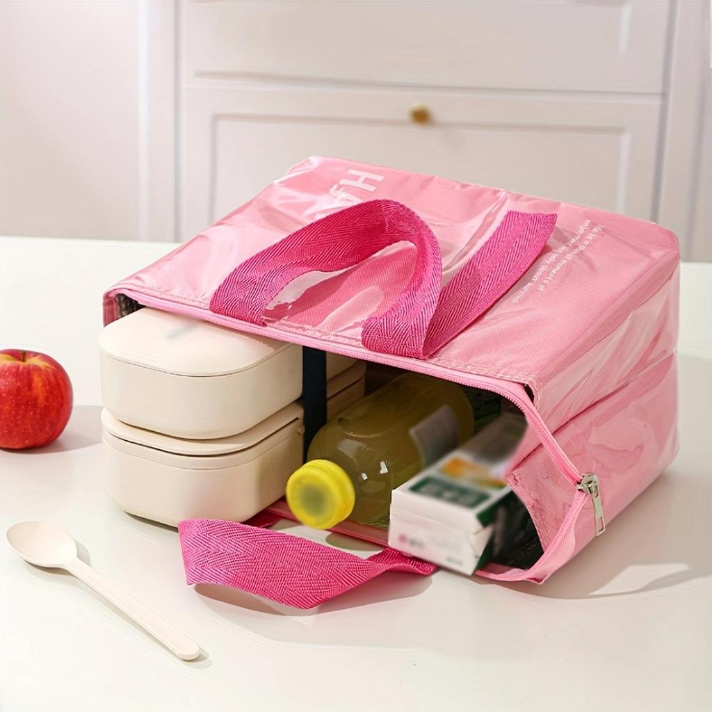 Insulated bag, simple and waterproof, lunch box bag for office workers to carry meals. One piece.